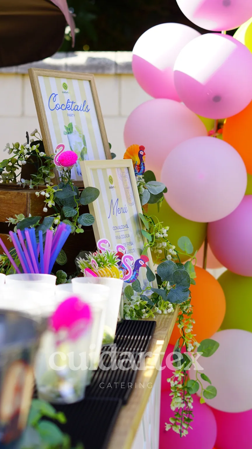 Barra de cócteles para celebración en Don Benito