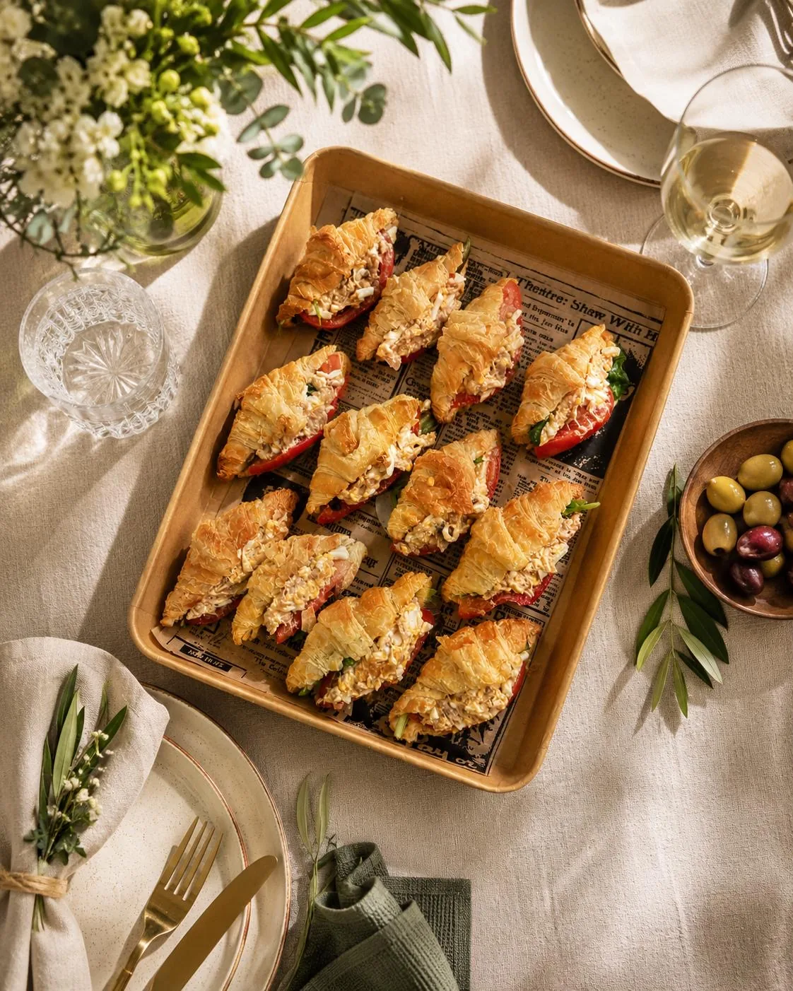 Canapés preparados para evento